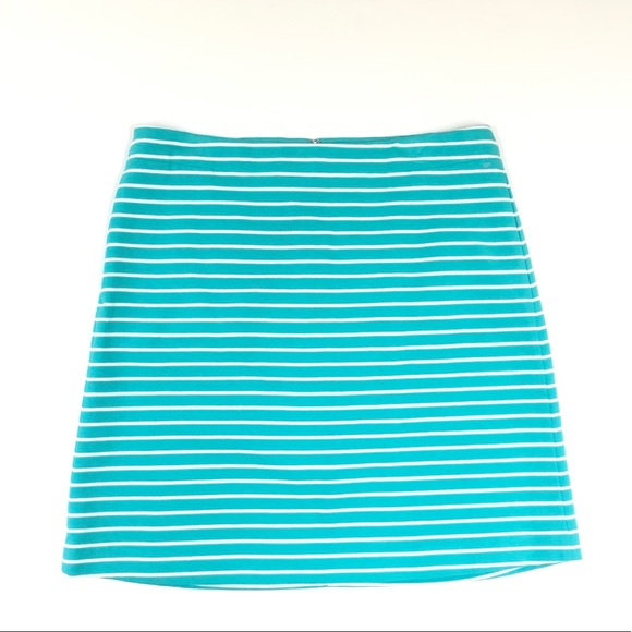Talbots Aqua and white striped skirt - Picture 4 of 7